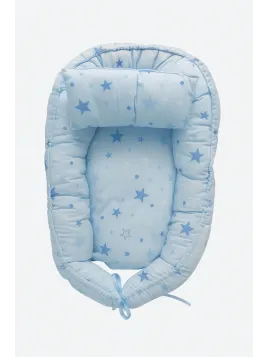 Cosulet bebe, babynest bleu cu stelute
