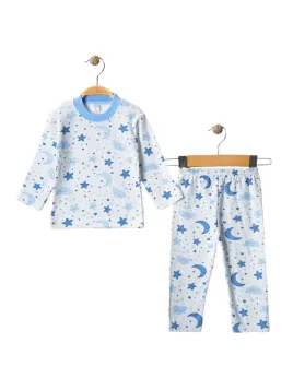 Boys' pajamas, blue star pattern