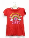 Red summer dress for girls – Good Vibes, rainbow
