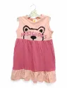 Pink girls summer dress – Ambiguous with teddy bear