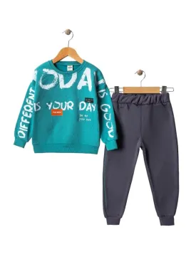 Boys' blue padded tracksuit - 2-piece set TODAY