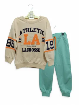 Trening baieti albastru, model LA Athletics, 2 piese