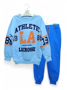 Trening baieti albastru, model LA Athletics, 2 piese